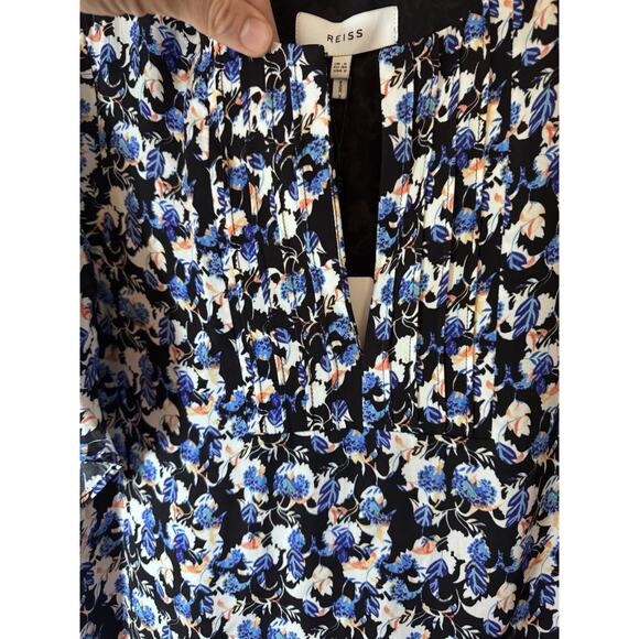 Reiss Lulu Ditsy Flippy Mini Dress Short Sleeve Womens Size 2 $320 NWT - Picture 10 of 13